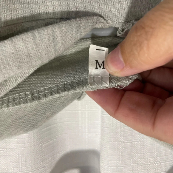 Cat Sleeping Hoodie Grey with Black Size Medium Cat Ears Hood - Picture 3 of 5